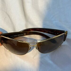 prada vintage brown gold sunglasses